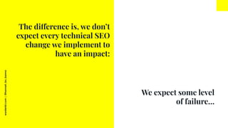 worderist.com
|
@hannah_bo_banna
We expect some level
of failure…
The difference is, we don’t
expect every technical SEO
c...