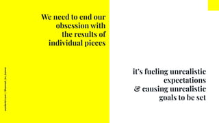 worderist.com
|
@hannah_bo_banna
it’s fueling unrealistic
expectations
& causing unrealistic
goals to be set
We need to en...