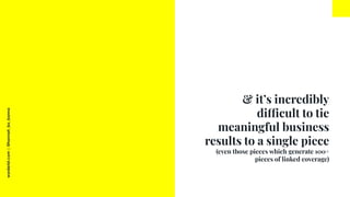 worderist.com
|
@hannah_bo_banna
& it’s incredibly
difficult to tie
meaningful business
results to a single piece
(even th...